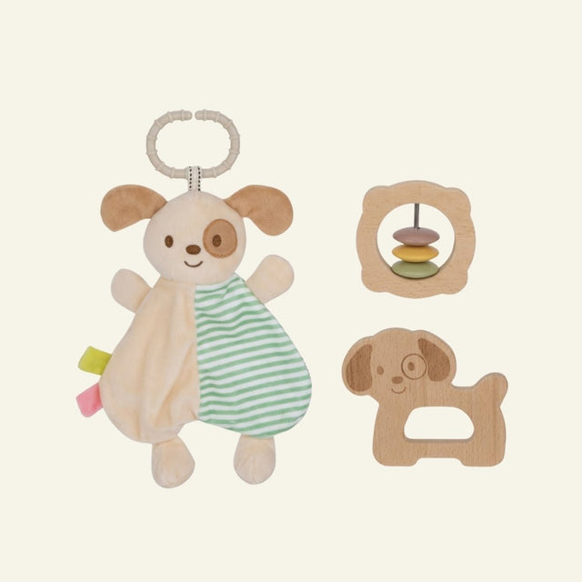 Baby comforter rattle set