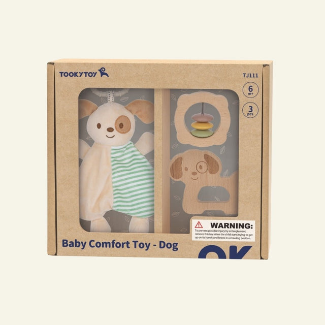 Knuffeldoekje en rammelaar – cadeauset hondje – foto 2