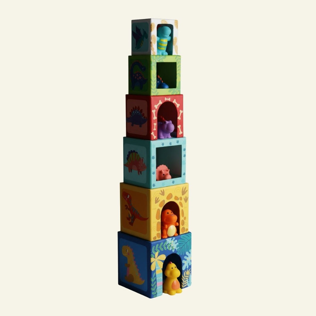 Dino Nesting & Stacking Blocks - Kleine Bloesem
