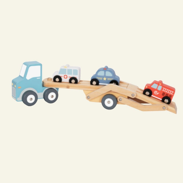 Houten autotransporter:  bouwen, rijden en helpen tegelijk – foto 3