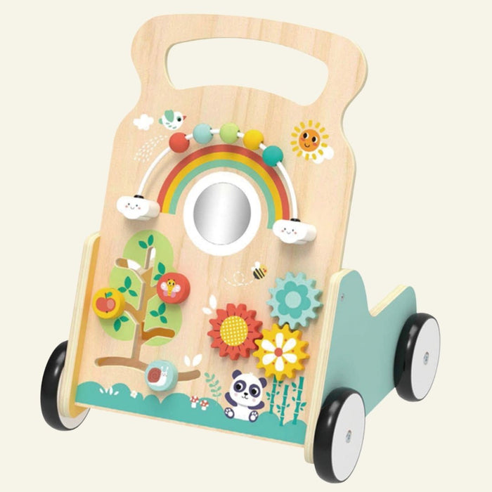 Houten babywalker panda: stap voor stap groeien met een glimlach