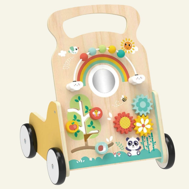 Houten loopwagen panda – babywalker om stap voor stap te leren lopen – foto 2