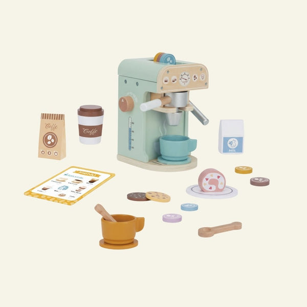 Houten Koffiemachine Set - Kleine Bloesem