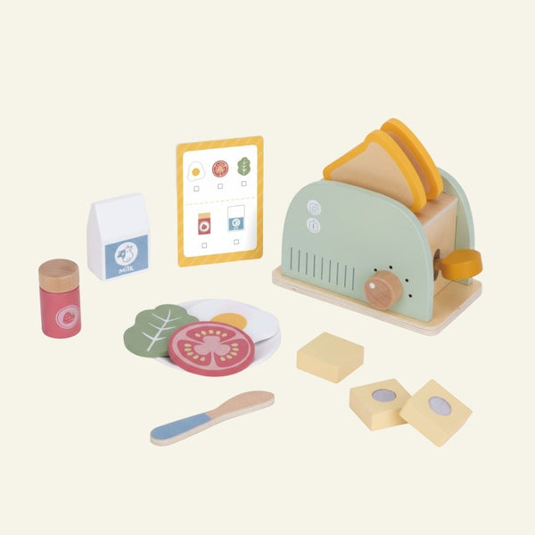 Houten ontbijtset - Kleine Bloesem