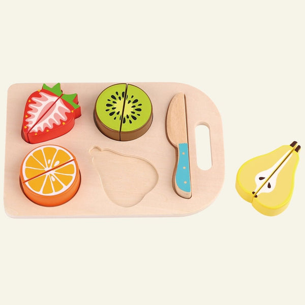 Houten snijset: leren met fruit vol fantasie - Kleine Bloesem