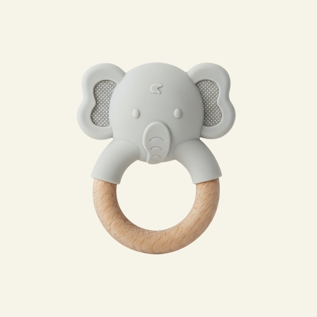 Olifant bijtring van natuurlijk hout - Kleine Bloesem