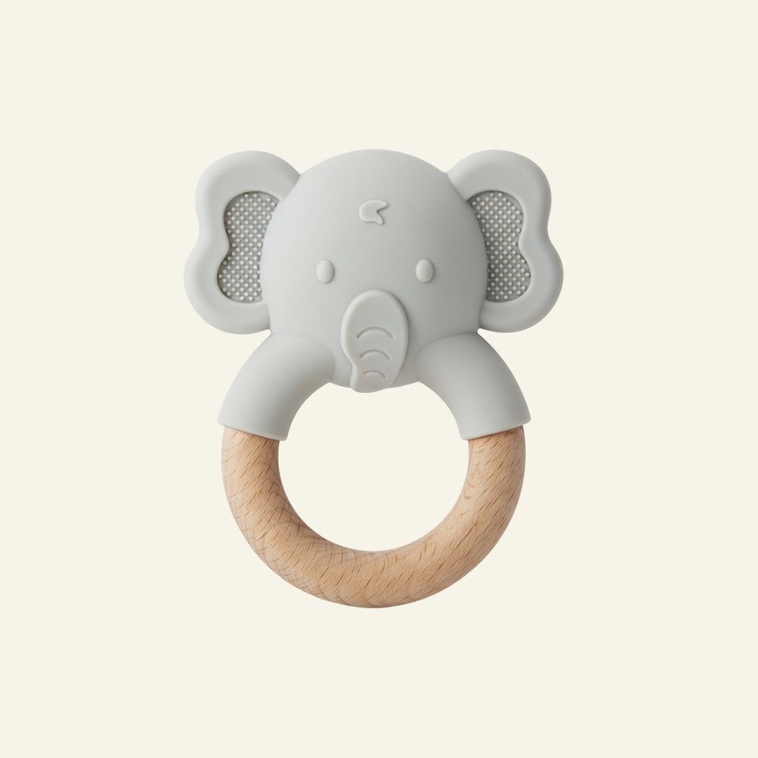 Olifant bijtring van natuurlijk hout - Kleine Bloesem